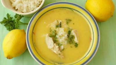 Классический греческий суп «Авголемоно»