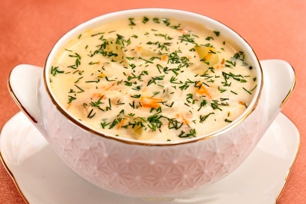 Суп из колбасного сыра