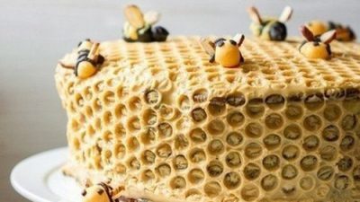 Кофейно-медовый торт «Соты»