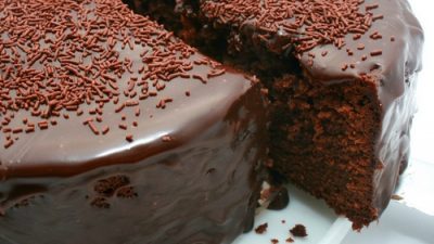 Кофейно-шоколадный кекс с орехами