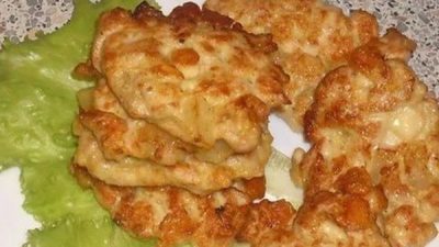 Котлетки из курицы с ананасами