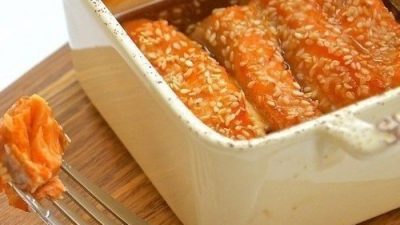 Красная рыба в медово-лимонном маринаде