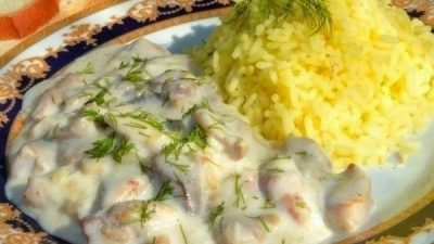 Курица с чесноком в молоке