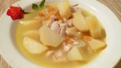 Курица с картофелем под соусом по-татарски