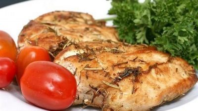 Куриная грудка со спаржей и картофелем