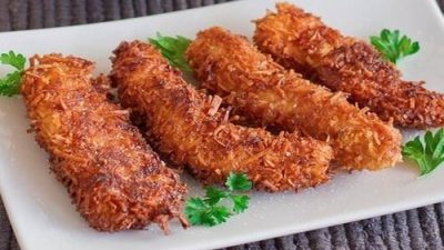 Куриная грудка в кокосовых хлопьях