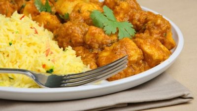 Куриное филе карри с рисом