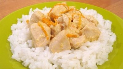 Куриное филе под апельсиновым соусом с йогуртом