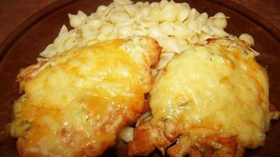 Куриное филе запеченное под фаршем