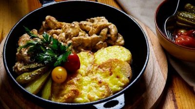Куриное фрикасе с картофелем
