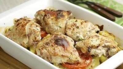 Куриные бедра в чесночно-кефирном маринаде