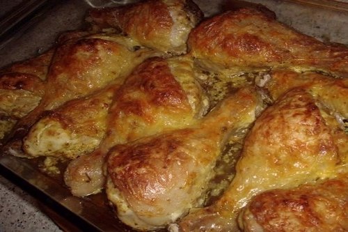 Куриные окорочка, запеченные с сыром и хурмой – пошаговый рецепт приготовления с фото