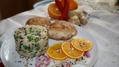 Куриные конвертики с апельсином в духовке