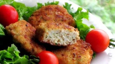 Куриные котлеты с плавленым сыром