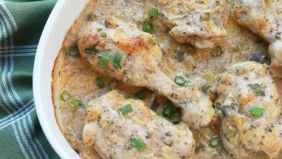 Куриные ножки, обжаренные в грибном соусе