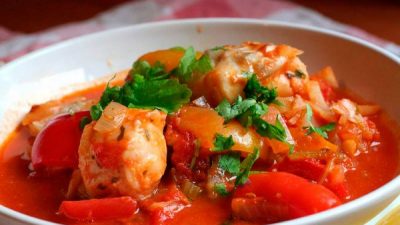 Куриные ножки с томатами и горчицей