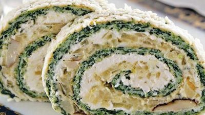 Куриный рулет с мягким сыром