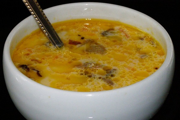 Куриный суп с сыром и шампиньонами