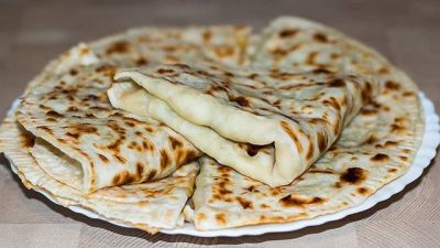 Кутабы с картофельной и тыквенной начинками
