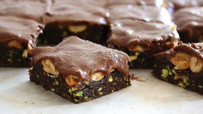 Квадратики из овсяных хлопьев