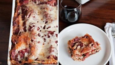 Лазанья со шпинатом под соусом «Маринара»