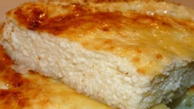 Легкая творожная запеканка на молоке