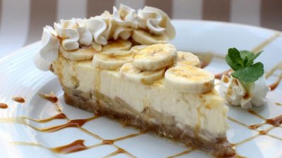 Легкий бананово-творожный десерт