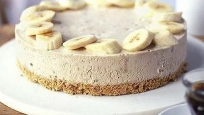 Легкий банановый чизкейк с творогом