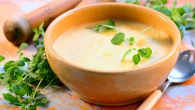 Легкий суп с плавленым сыром