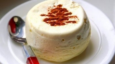 Легкое творожное суфле с фруктами