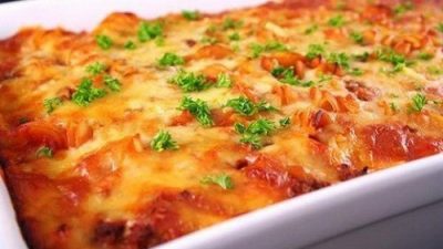 Ленивая мясная лазанья с грибамииз лаваша