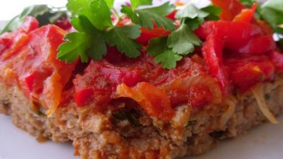 Ленивые мясные котлеты на противне