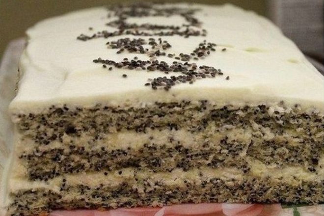 Маково-сливочный торт «Царица Эстер»