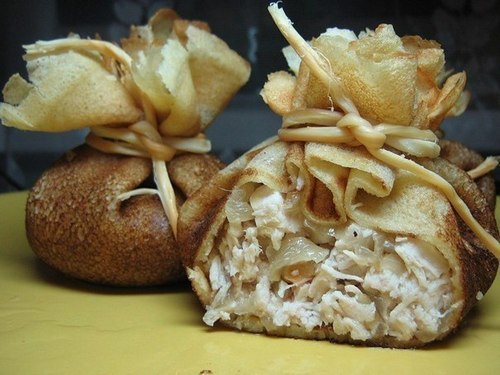 Куриные мешочки с сыром и грибами в духовке: рецепт с фото пошагово