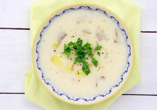 Молочно-картофельный крем-суп со сливками