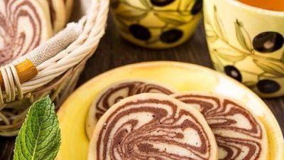 Мраморное печенье на скорую руку