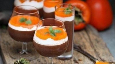 Мусс из горького шоколада с ликером