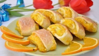 Мягкие булочки с апельсином