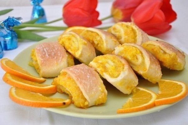 Мягкие булочки с апельсином