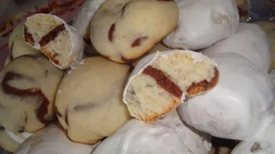 Мягкие пряники в белой глазури к чаю