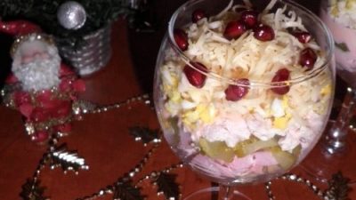 Мясной салат-ассорти «Новогодний каприз»