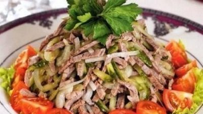 Мясной салат «Шемахинский» с луком