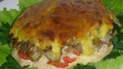 Мясо под хрустящей корочкой в духовке