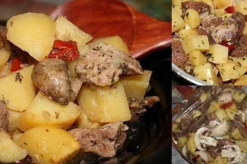 Мясо в рукаве в духовке с картошкой - пошаговый рецепт с фото ( просмотров)