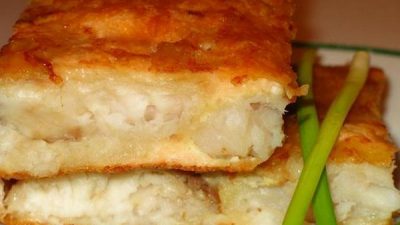 Нежная рыба под сырном суфле