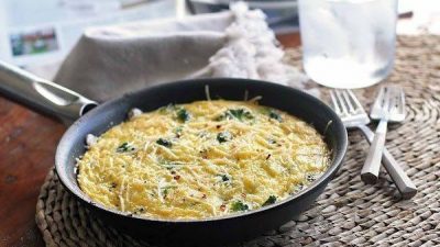 Нежный омлет с брокколи из духовки