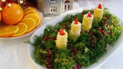 Новогодний салат «Адвент» с брокколи