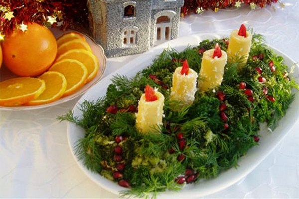 Новогодний салат «Адвент» с брокколи