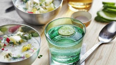 Окрошка вегетарианская на кефире