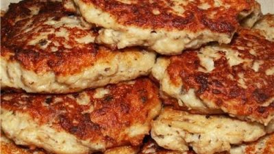 Оладушки «Трио» из курицы, картофеля и грибов